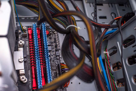 RAM in PC. Computer repair and PC improvement. components for the personal computer. computer system upgrade. Uzhhorod. Ukraine - June 22. 2020のeditorial素材