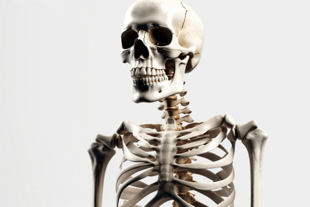 human skeleton on a white background. generative aiの素材