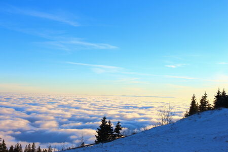 View Over The Clouds in The Alps