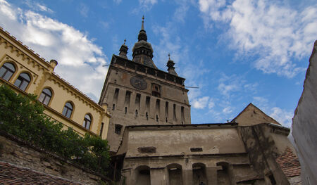 The medieval citadel of Sighisoara, Romaniaのeditorial素材
