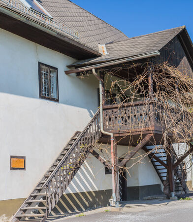 Typical styrian house,outdoor shotの写真素材
