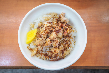 Turkey rice, the famous food from Chiayi City, Taiwan.の写真素材