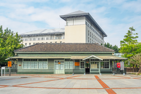 Chiayi, Taiwan - Dec 2, 2017: Beimen Station, a historic train station was built with Japanese architectural style.のeditorial素材