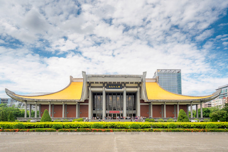 Taipei, Taiwan - Jun 17, 2018: National Dr. Sun Yat-sen Memorial Hall, the landmark of Taipei City.のeditorial素材