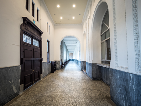 Tainan, Taiwan - Sep 16, 2019: the interiors of Tainan Judicial Museum.のeditorial素材