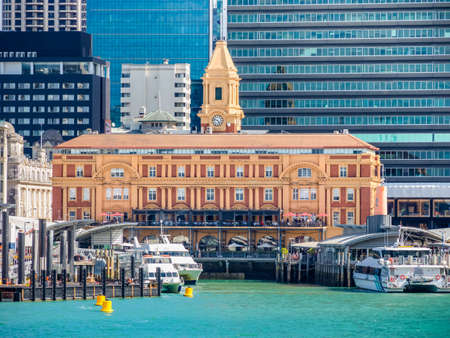 Auckland Ferry Terminal sometimes called the Downtown Ferry Terminal or simply Ferry Building, is the hub of the Auckland CBD ferry network in New Zealand.のeditorial素材
