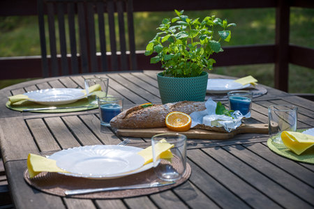 Summer Outdoor Diningの写真素材