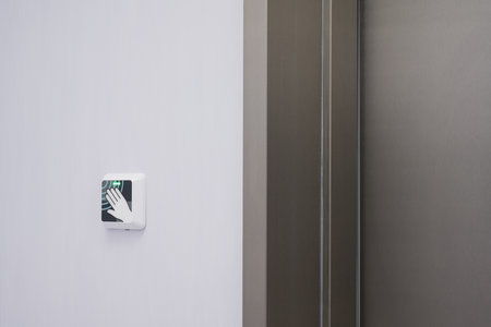 Modern touchless automatic door openers and door details