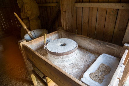 Traditional Grain Mill in Lithuaniaの写真素材