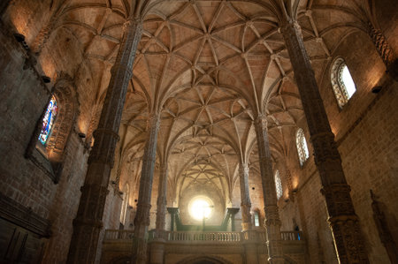 Interior View of JerÃ³nimos Monastery in Lisbon