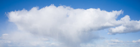 Blue Sky with Large Cumulus Cloudの写真素材