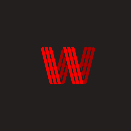 Vector Logo Letter Q With Cutout Stripesのイラスト素材