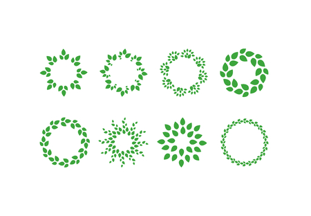 Wreath Vector Illustrations For Wedding Cart Or Logo Designのイラスト素材
