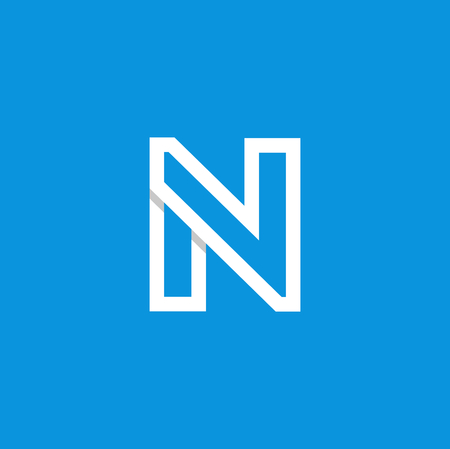 Modern Vector Logo Letter N. N Letter Design Vectorのイラスト素材