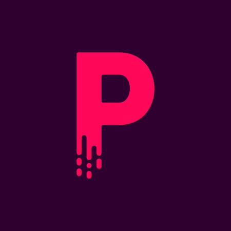 Vector Logo Letter P. P Letter Design Vectorのイラスト素材