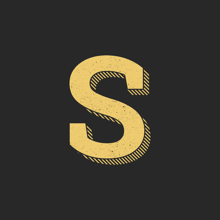 Vintage Vector Logo Letter S. S Letter Design Vectorのイラスト素材