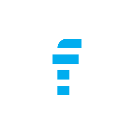 Modern Vector Logo Letter F. F Letter Design Vector Stripes With Rounded Cornersのイラスト素材