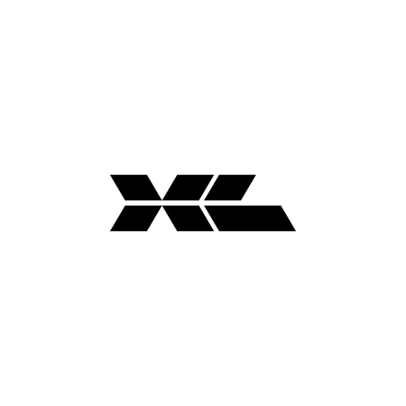 Diamond Shape Vector Logo Letters XL. XL Letter Design Vectorのイラスト素材