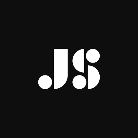 Modern Vector Logo Letter JS. JS Letter Design Vectorのイラスト素材