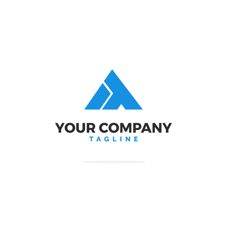 Premium Vector IT Logo In Blue. Beautiful Logotype Design For Tech IT Company Branding. Modern Corporate Identity Design In Blue.のイラスト素材