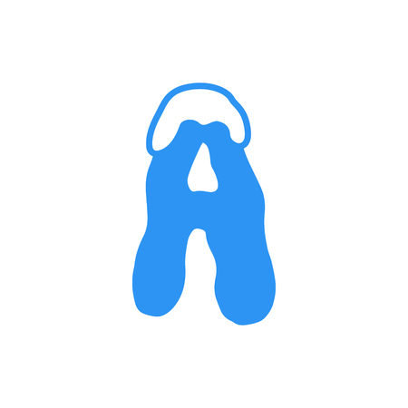 Snow and Ice Vector Logo Letter A. A Letter Design Vectorのイラスト素材