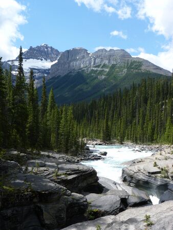 Wild river in Canadaの写真素材