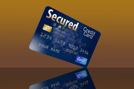 This is a secured credit card where the cost of purchases using this card are backed up by a source of security.の写真素材