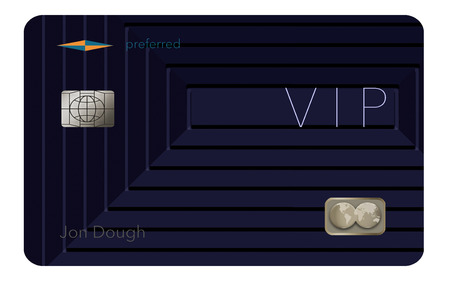 Here is a VIP or preferred customer credit card. It is a generic illustration with generic logos and names etc.の写真素材