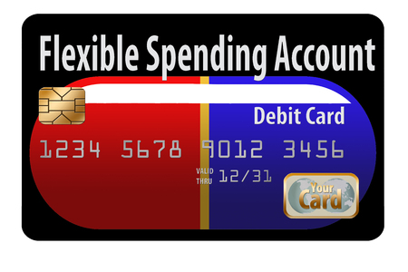 This is a flexible spending account debit card that is used in a health insurance plan.の写真素材