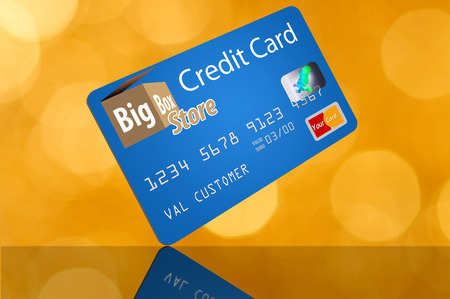 Here is a generic, mock (safe to publish) credit card. This is an illustration.の写真素材