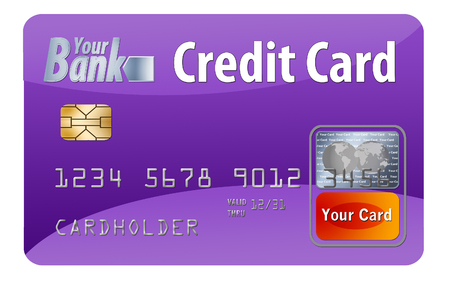 Here is a generic, mock (safe to publish) credit card. This is an illustration.の写真素材