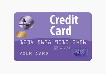 Here is a generic, mock (safe to publish) credit card. This is an illustration.の写真素材
