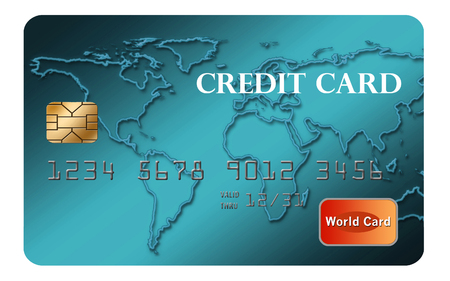 Here is a generic, mock (safe to publish)  credit card. This is an illustration.の写真素材