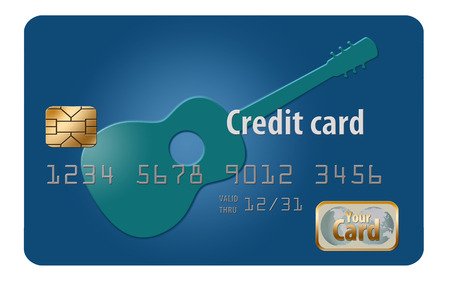 Here is a generic, mock (safe to publish)  credit card. This is an illustration.の写真素材