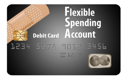 Here is a flexible spending account debit card. This FSA card is part of a health insurance plan.の写真素材