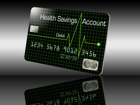 Here is a health saving account HSA debit card.の写真素材