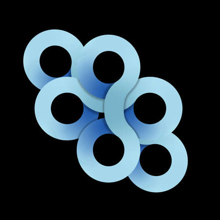 Geometric design 3-D illustration.