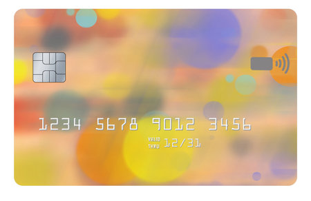 Generic mock credit or debit card. 3-d illustration of a credit card.の写真素材