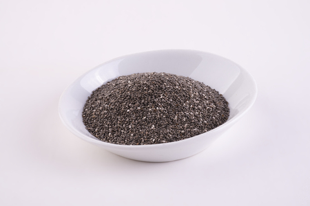 Chia seeds in bowlの写真素材