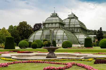 Palm Pavillon at palace Schoenbrunn, Vienna, Austriaのeditorial素材