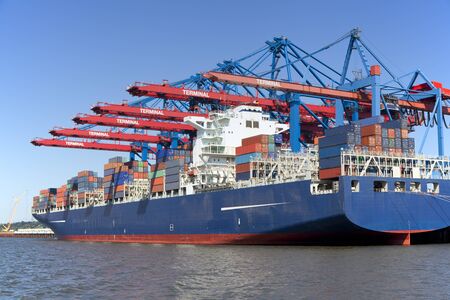 Container Terminal in Hamburg, Germany  