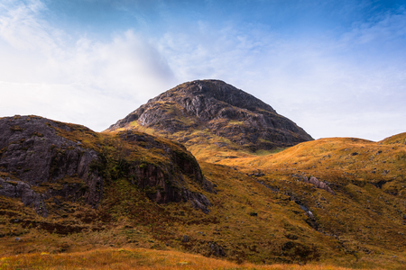 Autumn mountain panorama Glencoe - Scotlandの写真素材