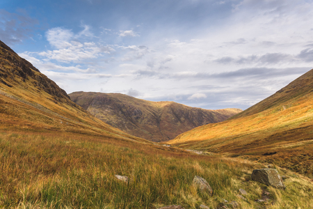 Autumn mountain panorama Glencoe - Scotlandの写真素材