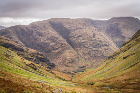 Autumn mountain panorama Glencoe - Scotlandの写真素材