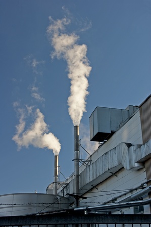 air pollution caused by industryの写真素材
