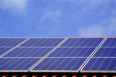 details of a photovoltaic power plantの写真素材