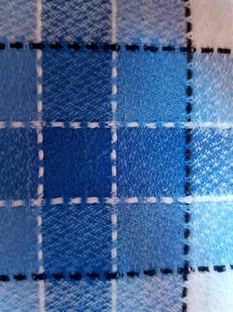 texture of table tablecloth Blue Check