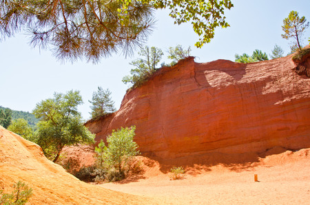 The roussilion oak in France: the French coloradoの写真素材