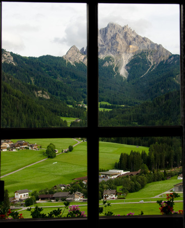 Dolomite landscapes in the summer green of Trentinoの写真素材