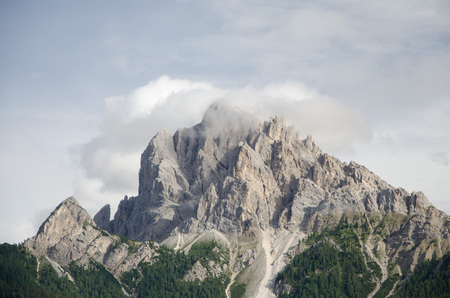 Dolomite landscapes in the summer green of Trentinoの写真素材